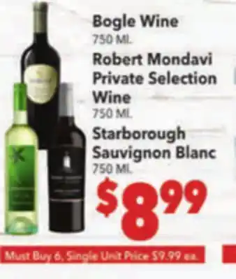 Vallarta Supermarkets Bogle Wine offer