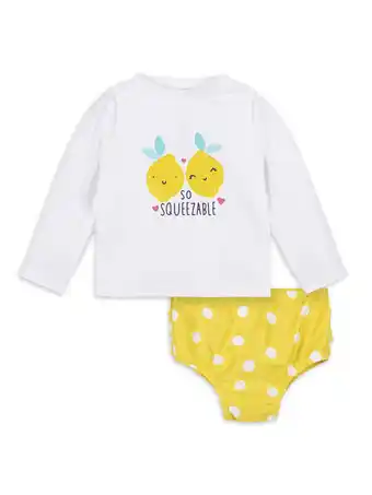 Walmart Gerber Baby & Toddler Girl Rashguard & Swim Bottoms Set with UPF 50+, 2-Piece, (0/3M - 5T) offer