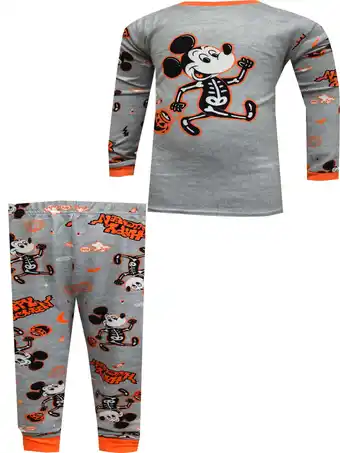 Walmart American Marketing Enterprises INC Boys Mickey Mouse Skeleton Halloween Ultra Soft Pajama (8) offer