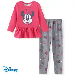 Walmart Disney Minnie Mouse Toddler Girls Leggings Sets Peplum T-Shirt and Leggings Outfit Set Sizes 2-6 offer