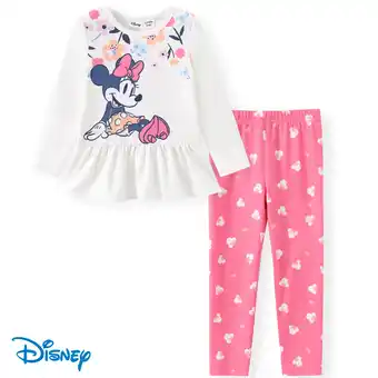 Walmart Disney Minnie Mouse Toddler Girls Leggings Sets Peplum T-Shirt and Leggings Outfit Set Sizes 2-6 offer