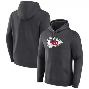 Walmart Men's Charcoal Kansas City Chiefs Primary Team Logo Fitted Pullover Hoodie offer