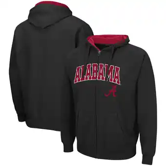 Walmart Men's Colosseum Black Alabama Crimson Tide Arch & Logo 3.0 Full-Zip Hoodie offer