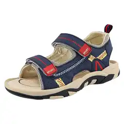 Walmart Akiihool Soft Sandals for Boys Sports Summer Sandals Shoes with Hook and Loop Straps, Size 34 Blue offer