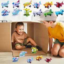 Walmart VISALY 12Pcs/Set Wooden Baby Kids Cartoon Toy Car Early Learning Educational Traffic Toys offer