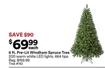 Michaels 6 ft. pre-Lit Windham Spruce Tree offer