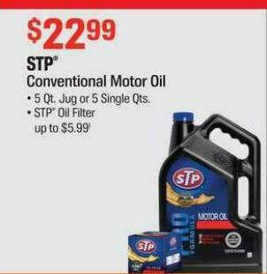 AutoZone Stp Conventional Motor Oil offer