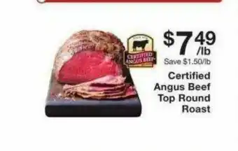 Fairway Store Market Cerfified Angus Beef Top Round Roast offer