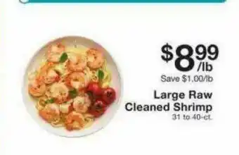 Fairway Store Market Large Raw Cleaned Shrimp offer