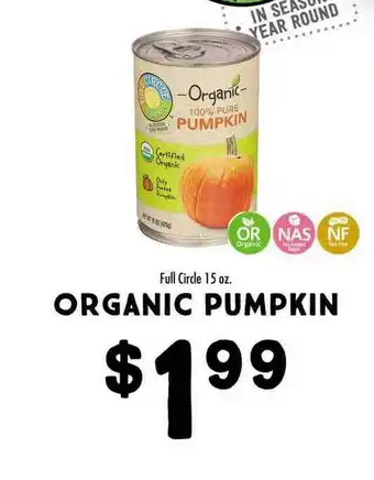 Maceys Organic Pumpkin offer