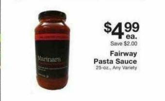 Fairway Store Market Fairway Pasta Sauce offer