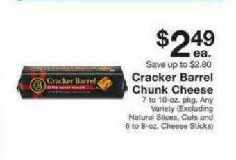 Fairway Store Market Cracker Barrel Chunk Cheese offer