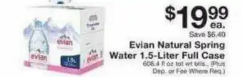 Fairway Store Market Evian Natural Spring Water Full Case offer