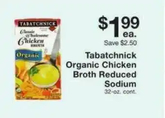 Fairway Store Market Tabatchnick Organic Chicken Broth Reduced Sodium offer