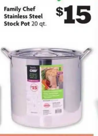 Family Dollar Family Chef Stainless Steel Stock Pot offer