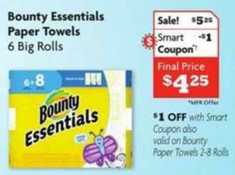 Family Dollar Bounty Essentials Paper Towels offer