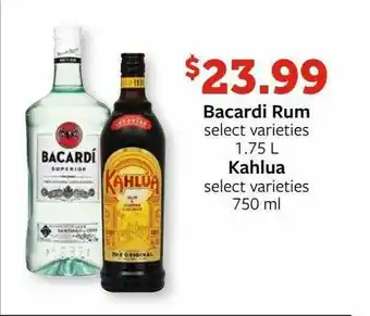 Fareway Bacardi Rum Kahlua offer