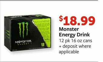 Fareway Monster Energy Drink offer