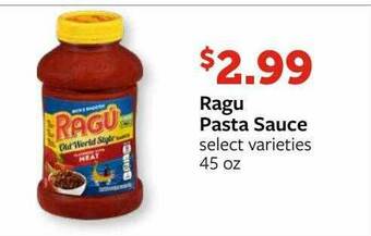 Fareway Ragu Pasta Sauce offer