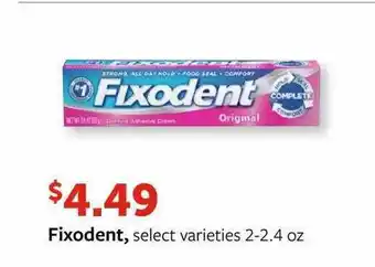 Fareway Fixodent Select Varieties offer
