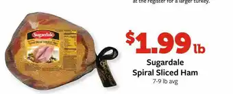 Fareway Sugardale Spiral Sliced Ham offer
