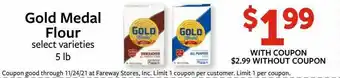 Fareway Gold Medal Flour Select Varieties offer