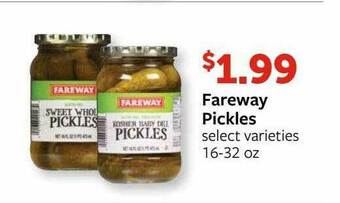 Fareway Fareway Pickles Select Varieties offer