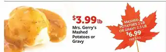 Fareway Mrs. Gerry's Mashed Potatoes Or Gravy offer
