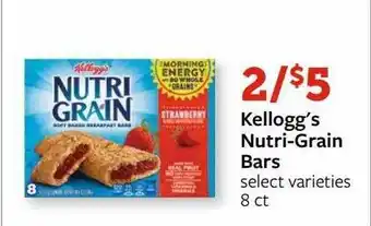 Fareway Kellogg's Nutri-grain Bars Select Varieties offer