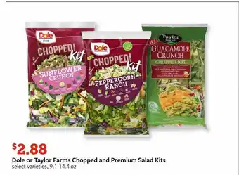 Fareway Dole Or Taylor Farms Chopped And Premium Salad Kits offer