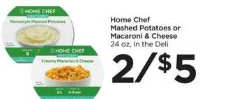 Food 4 Less Home Chef Mashed Potatoes Or Macaroni & Cheese offer