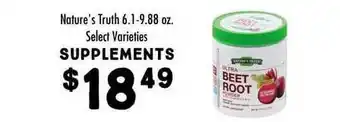 Maceys Supplements Nature's Truth Select Varieties offer