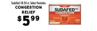 Maceys Congestion Relief Sudafed Select Varieties offer