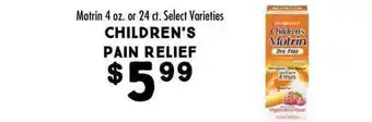 Maceys Children's Pain Relief Motrin Select Varieties offer