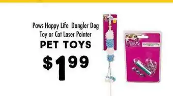 Maceys Paws Happy Life Dangler Dog Toy Or Cat Laser Painter offer