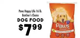 Maceys Dog Food Paws Happy Life Butcher's Choice offer