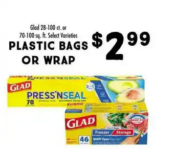 Maceys Plastic Bags Or Wrap Glad Select Varieties offer