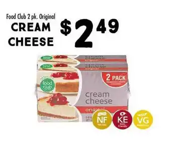 Maceys Cream Cheese Food Club Original offer