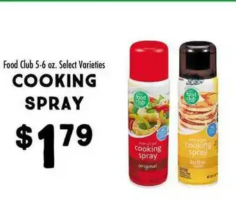 Maceys Cooking Spray Food Club Select Varieties offer