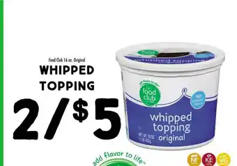 Maceys Whipped Topping Food Club Original offer