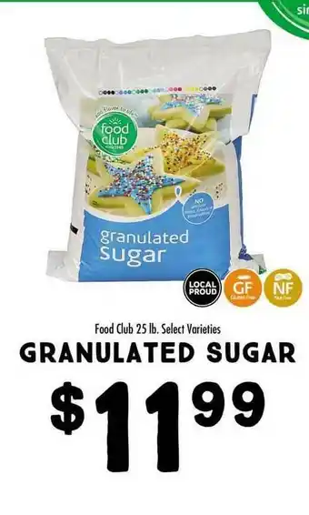 Maceys Granulated Sugar Food Club Select Varieties offer