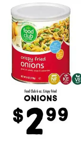 Maceys Onions Food Club Crispy Fried offer