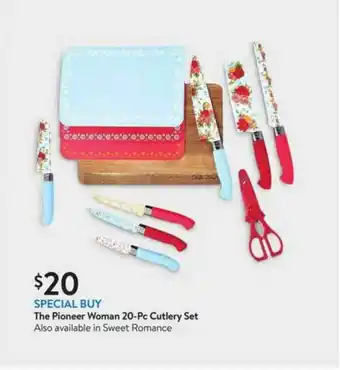 Walmart The Pioneer Woman 20-pc Cutlery Set offer