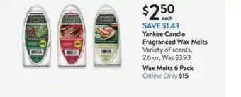 Walmart Yankee Candle Fragranced Wax Melts offer