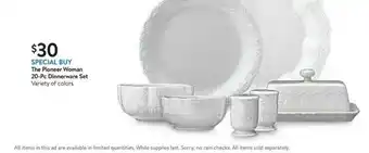 Walmart The Pioneer Woman 20-pc Dinnerware Set offer