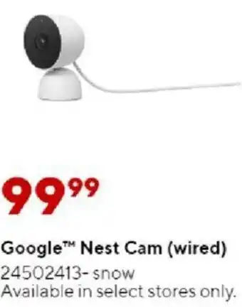 Staples Google Nest Cam ( Wired) offer