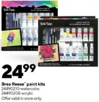 Staples Brea Reese Paint Kits offer