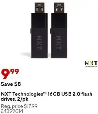 Staples NXT Technologies 16GB USB 2.0 Flash Drives offer