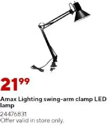 Staples Amax Lighting Swing-Arm Clamp LED Lamp offer