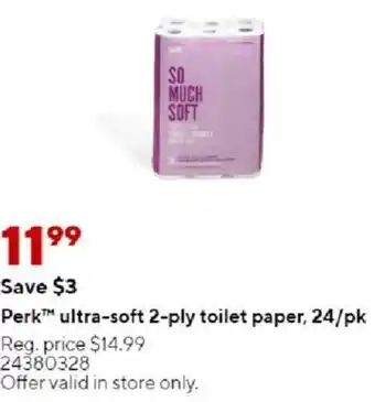 Staples Perk Ultra-Soft 2-Ply Toilet Paper 24/Pk offer
